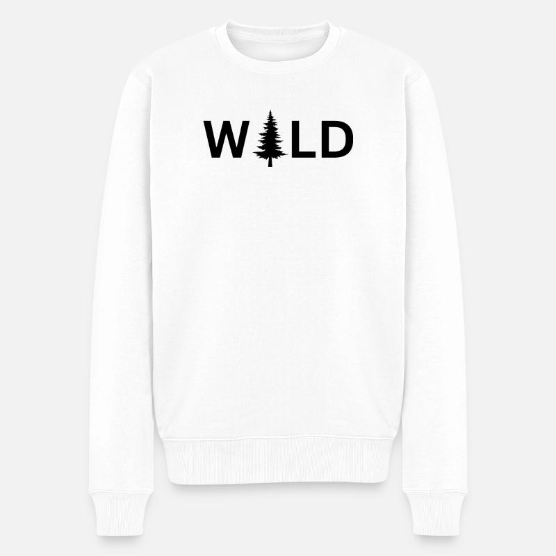 Forêt et sauvage - Pull Premium bio Homme - blanc