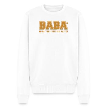 Türk Baba -Super & Unique & Master Repairer - Men's Premium Organic Jumper - white - Front - Thijin (182cm)
