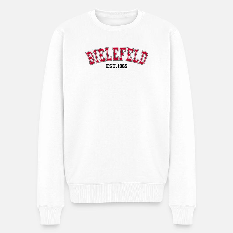 Bielefeld gegründet 1965 - Männer Premium Bio Pullover - Weiß