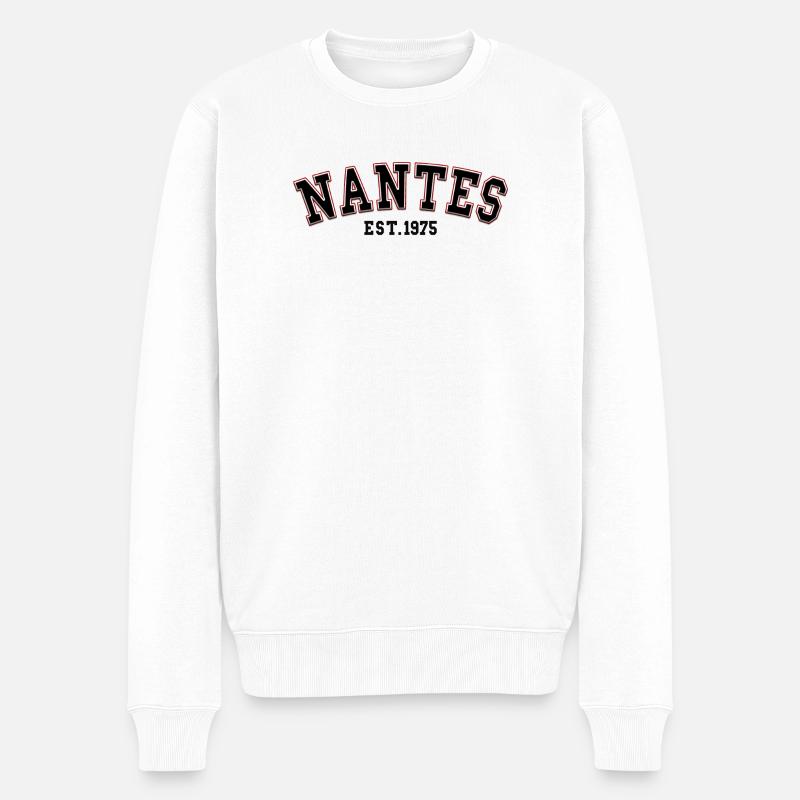 Nantes gegründet 1975 - Männer Premium Bio Pullover - Weiß