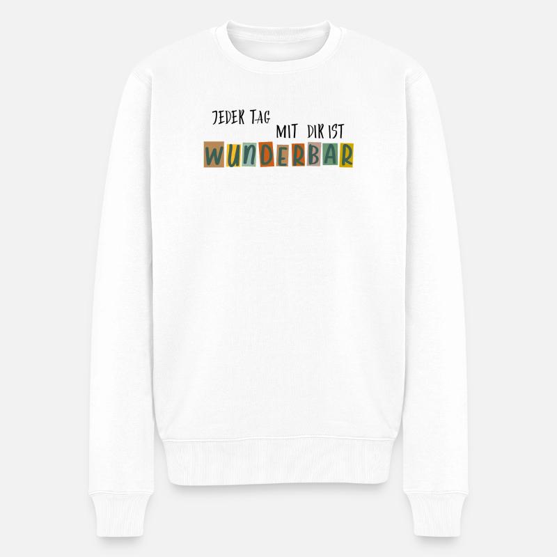 Wunderbar  - Männer Premium Bio Pullover - Weiß