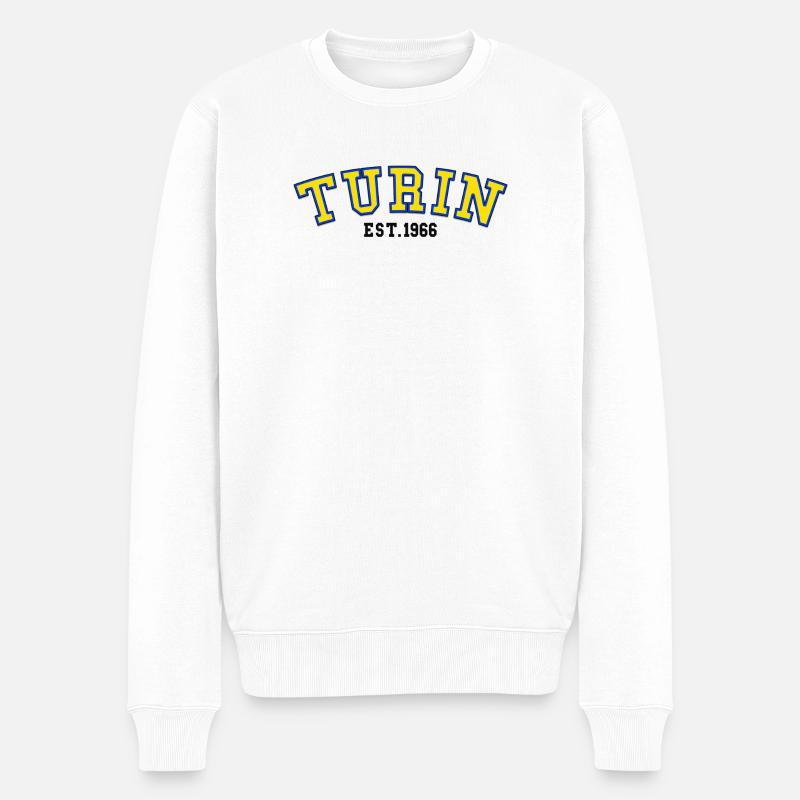 Turin gegründet 1966 - Männer Premium Bio Pullover - Weiß