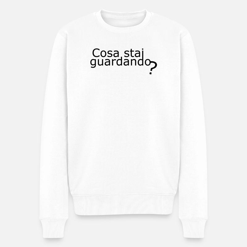 Suchen - Männer Premium Bio Pullover - Weiß