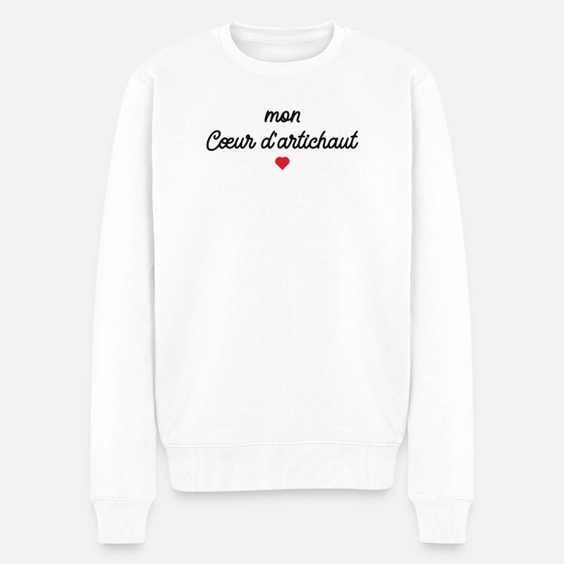 Mon Cœur d'artichaut - Pull Premium bio Homme - blanc