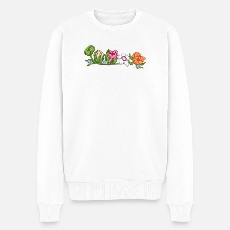Magie du jardin des fleurs - Pull Premium bio Homme - blanc