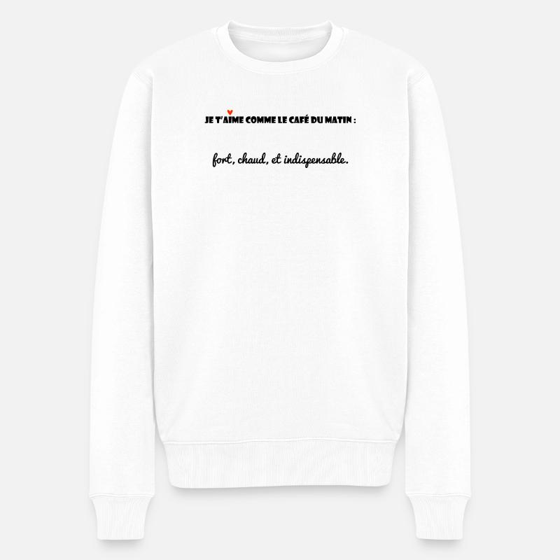 MESSAGE. CITATIONS. HUMOUR. CITATIONS DRÔLES - Pull Premium bio Homme - blanc