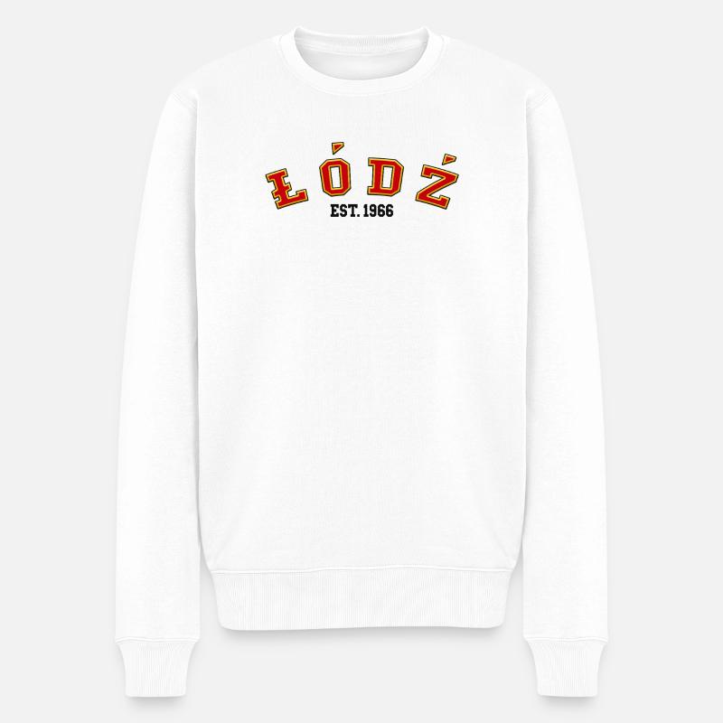 Łódź gegründet 1966 - Männer Premium Bio Pullover - Weiß