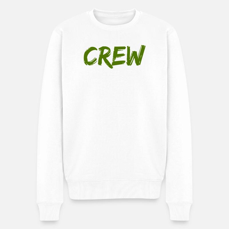 crew- - Männer Premium Bio Pullover - Weiß