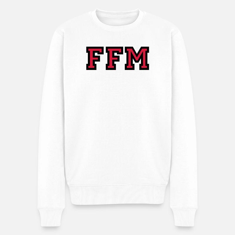 Frankfurt am Main FFM College Style - Männer Premium Bio Pullover - Weiß