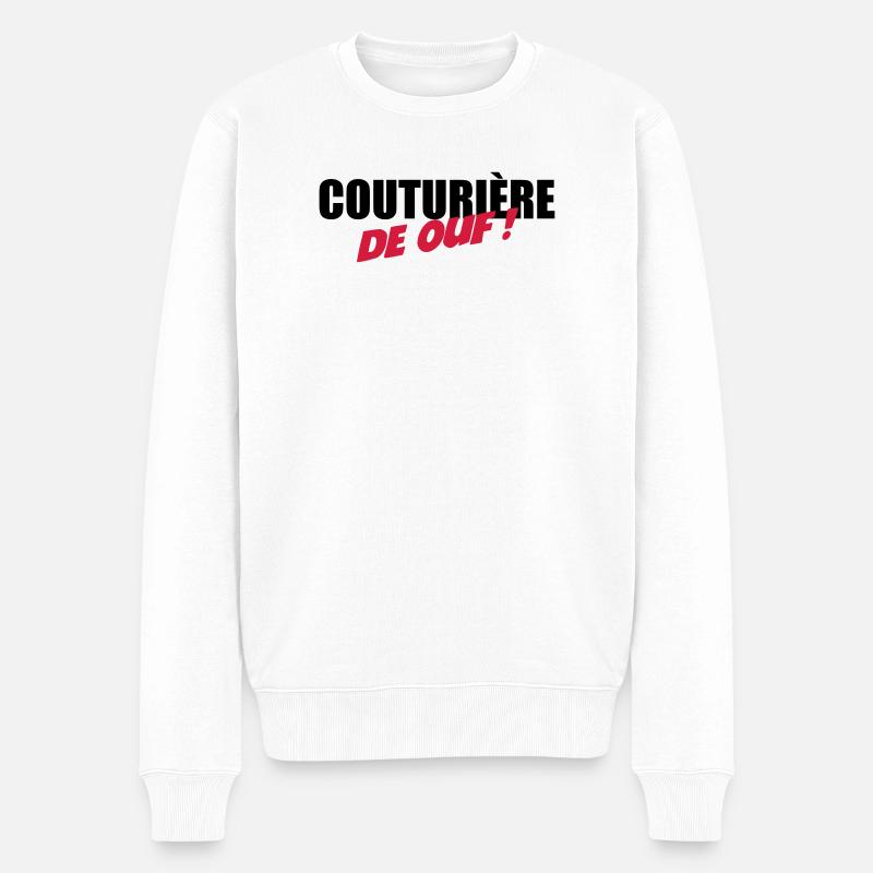 Couturière de ouf - Pull Premium bio Homme - blanc
