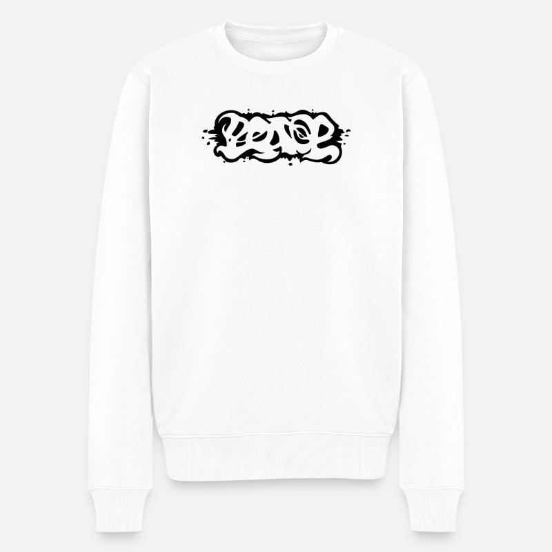 Peace - Männer Premium Bio Pullover - Weiß