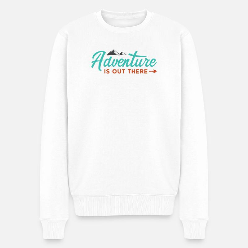 L’aventure est là-bas - Pull Premium bio Homme - blanc