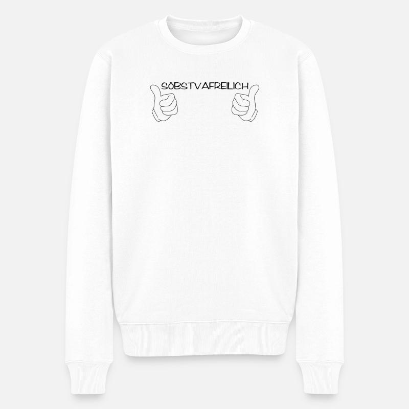 Söbstvafreilich - bien sûr, dialecte - Pull Premium bio Homme - blanc