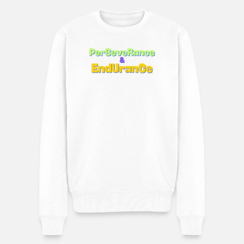 persévérance - Pull Premium bio Homme - blanc