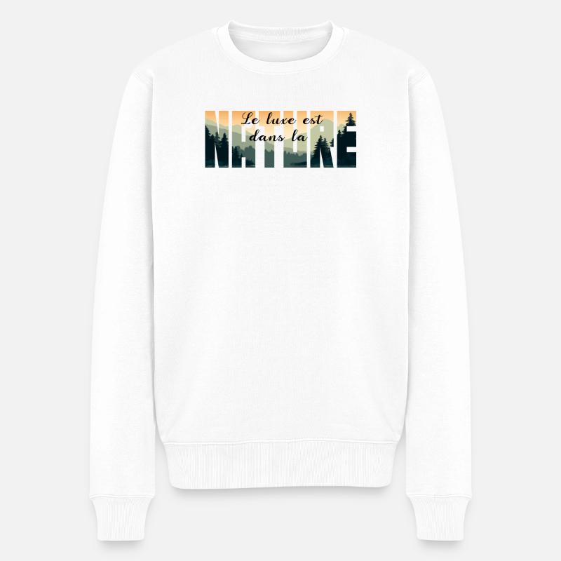 Le luxe est dans la NATURE - Pull Premium bio Homme - blanc