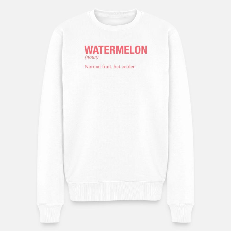PASTÈQUE Wassermelone - Pull Premium bio Homme - blanc
