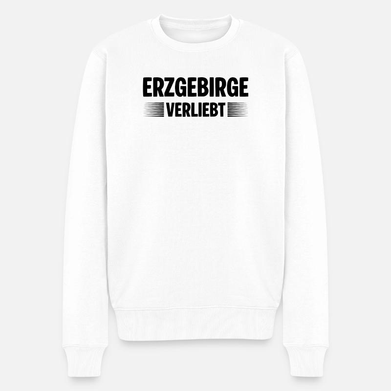 Erzgebirge Verliebt - Männer Premium Bio Pullover - Weiß