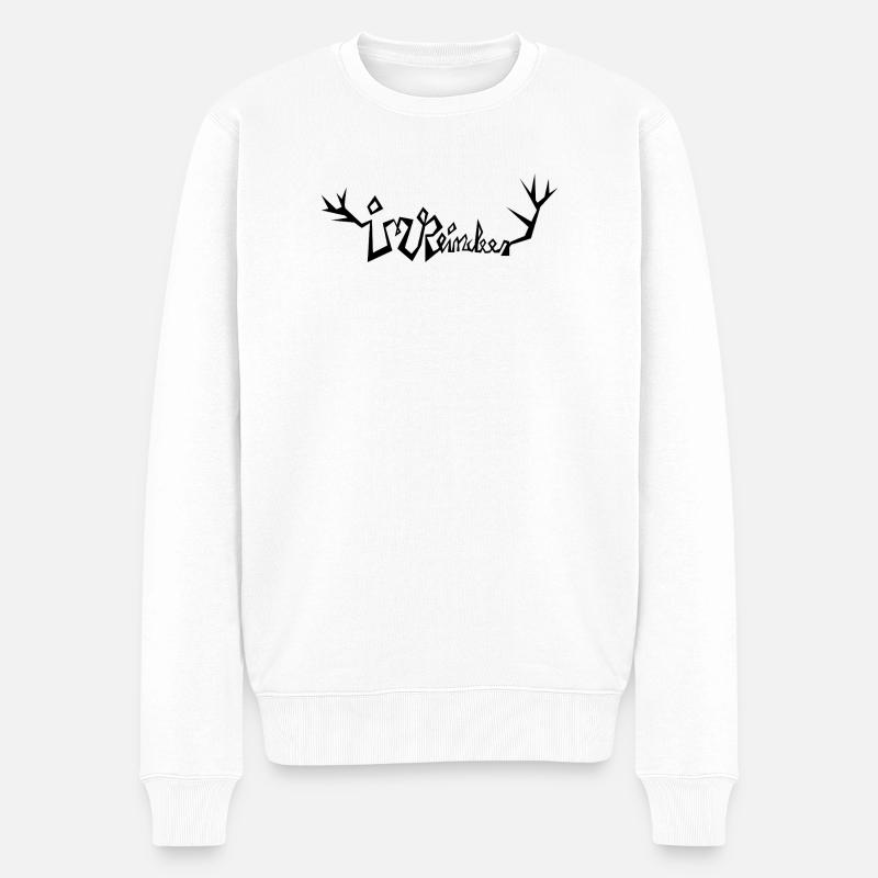 I love Reindeer - Männer Premium Bio Pullover - Weiß