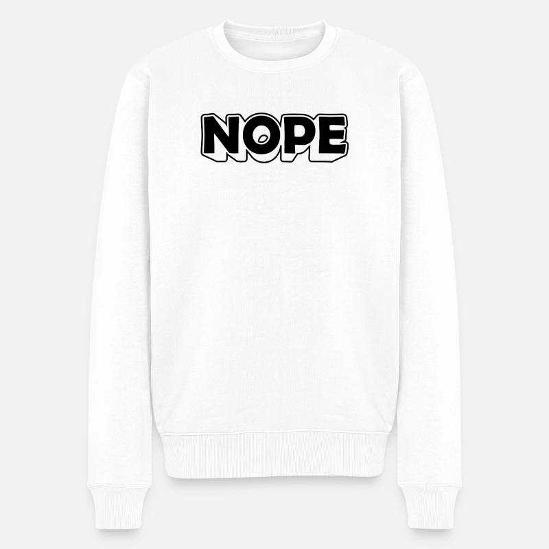 Abstrakte Farbexplosion auf Leinwand - Männer Premium Bio Pullover - Weiß