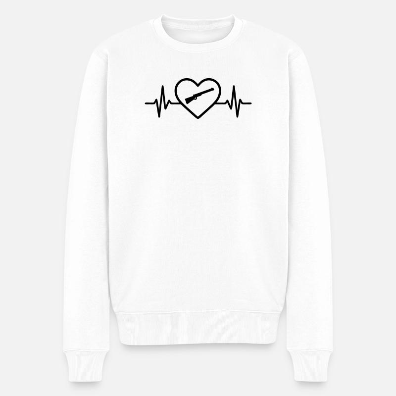 Cœur de chasse Nature - Pull Premium bio Homme - blanc
