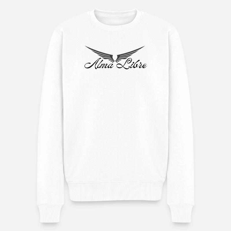 Alma Libre Design - Männer Premium Bio Pullover - Weiß