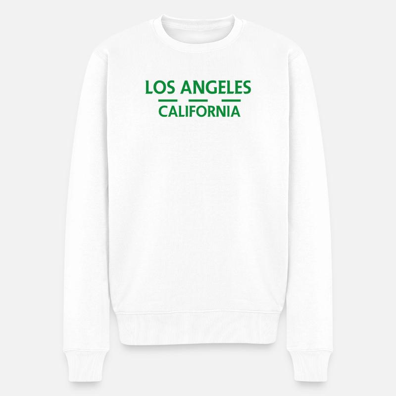 Los Angeles, Kalifornien - Männer Premium Bio Pullover - Weiß