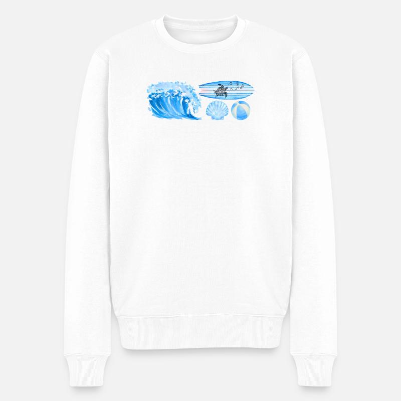 Ocean Vibe - Pull Premium bio Homme - blanc