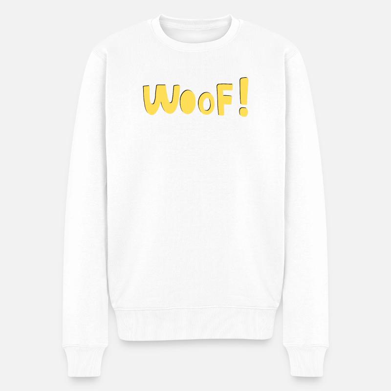 woof - Männer Premium Bio Pullover - Weiß