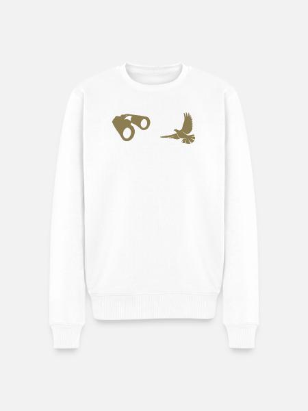Minimalist Bird Watching Silhouette - Men's Premium Organic Jumper - white