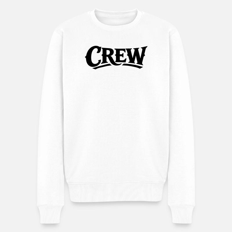 Crew member - Männer Premium Bio Pullover - Weiß