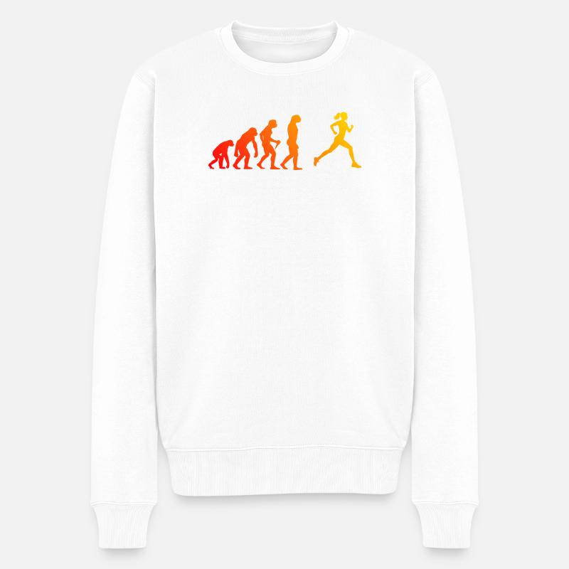 Geschenkidee für eine Running mit Running - Männer Premium Bio Pullover - Weiß