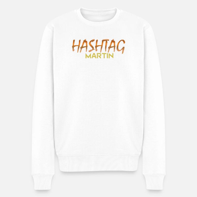 Martin - Männer Premium Bio Pullover - Weiß