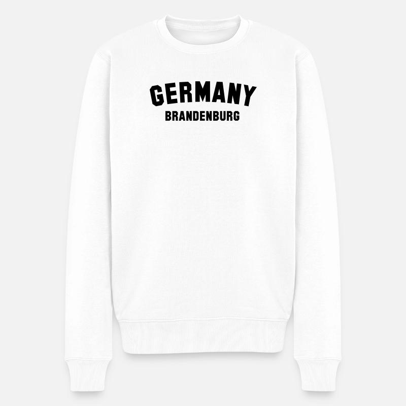 BRANDENBURG - Männer Premium Bio Pullover - Weiß