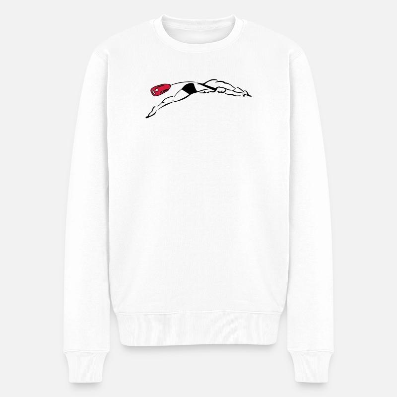 Rettungsschwimmer Tauch - Männer Premium Bio Pullover - Weiß