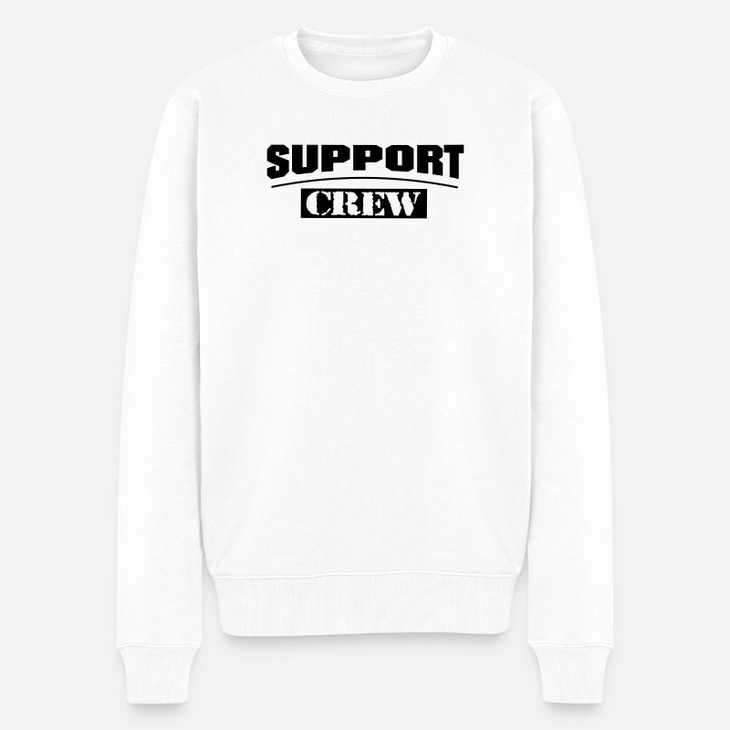 Support Crew Elite - Männer Premium Bio Pullover - Weiß