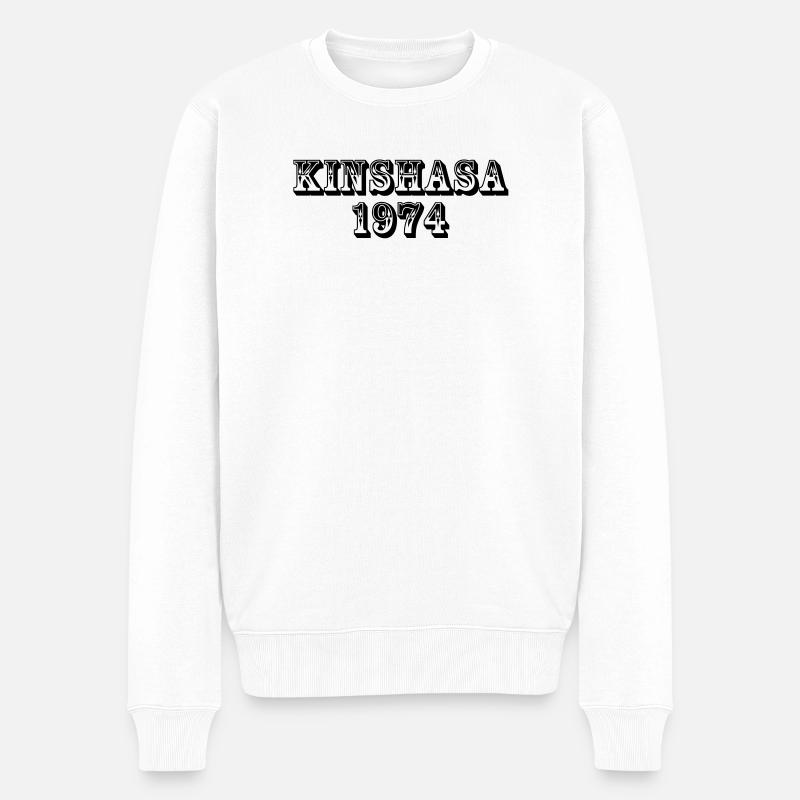 Kinshasa 1974 - Männer Premium Bio Pullover - Weiß