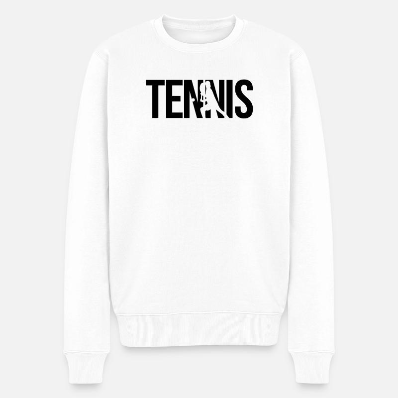 Tennis - Männer Premium Bio Pullover - Weiß