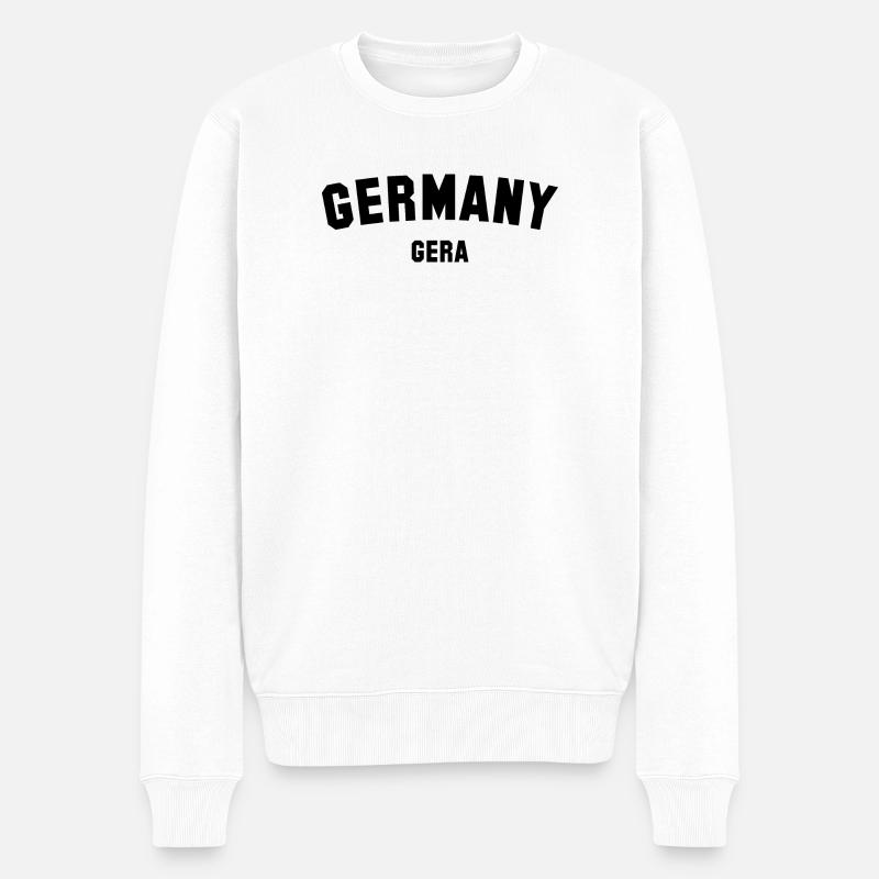 GERA - Männer Premium Bio Pullover - Weiß