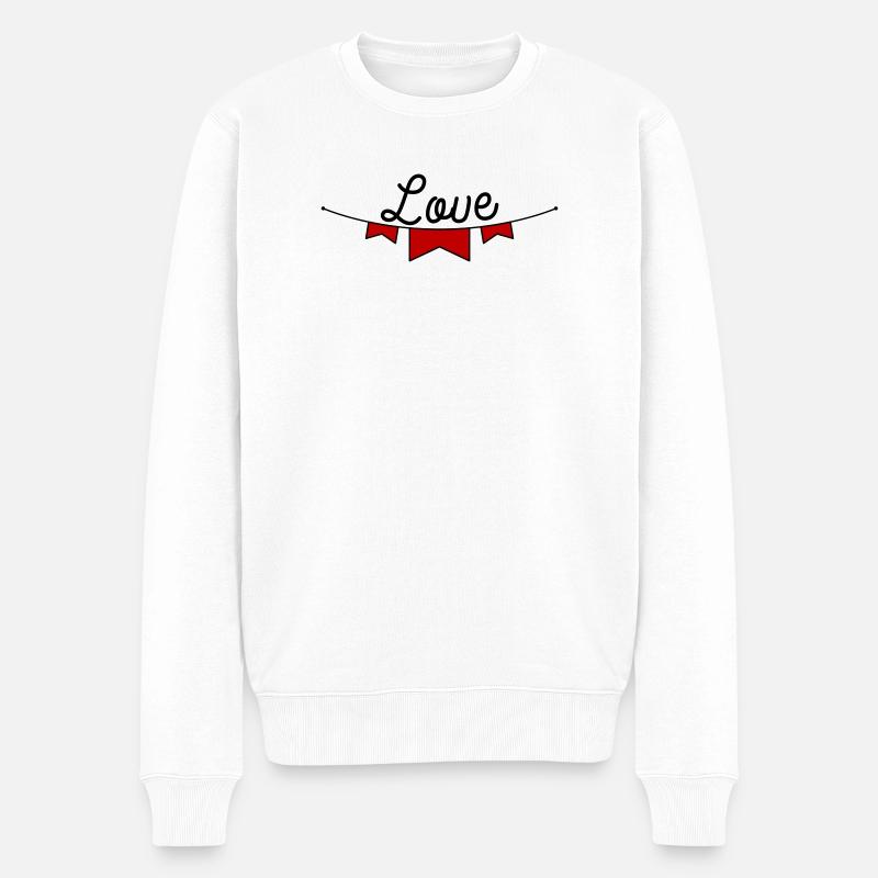 Amour - Pull Premium bio Homme - blanc