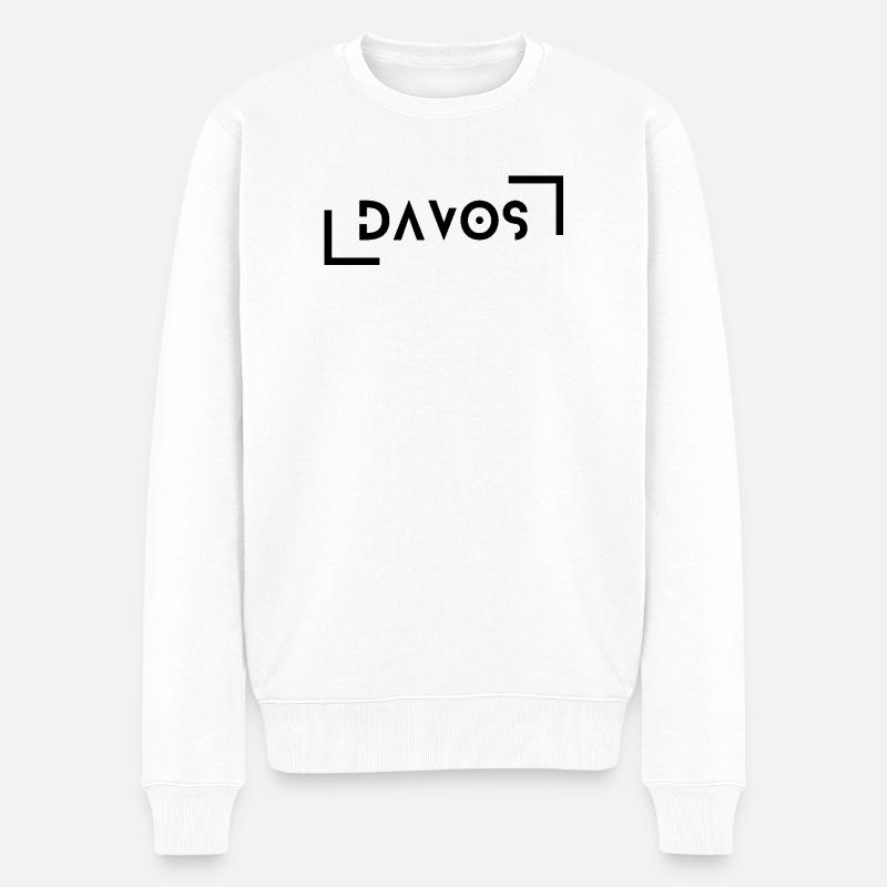 Davos - Männer Premium Bio Pullover - Weiß