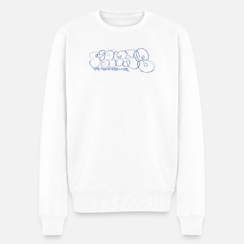 Die Pariser Blase - Männer Premium Bio Pullover - Weiß