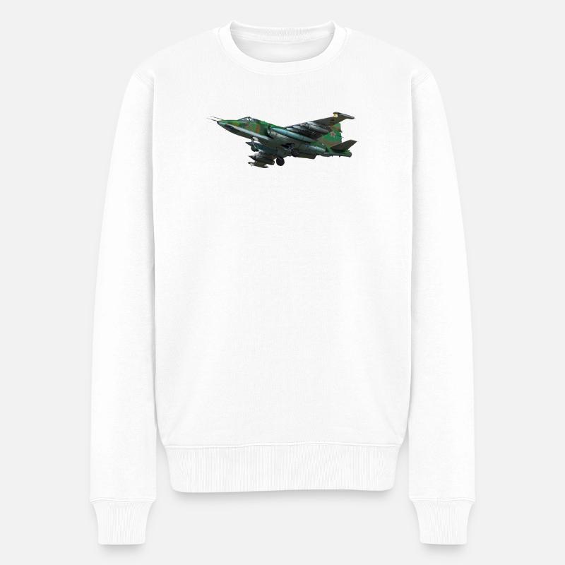 Su-25 - Männer Premium Bio Pullover - Weiß