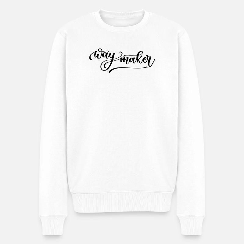 Waymaker - Männer Premium Bio Pullover - Weiß