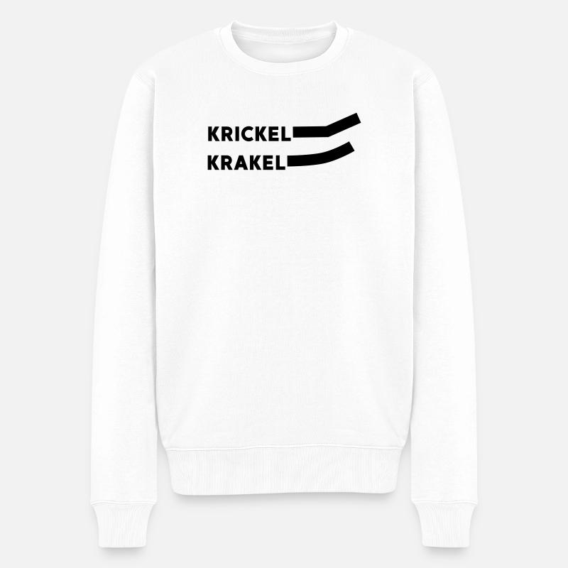 Krickle Scribble - Pull Premium bio Homme - blanc