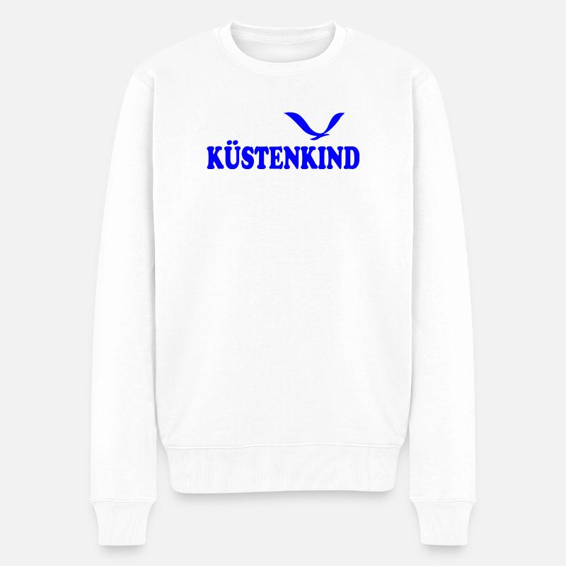 KÜSTENKIND - Männer Premium Bio Pullover - Weiß