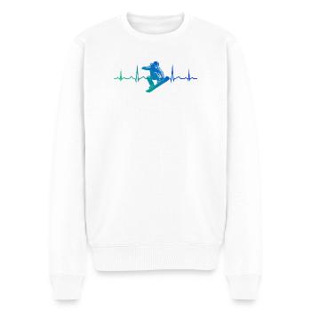 Compact snowboard design for snowboard - Men's Premium Organic Jumper - white - Front - Thijin (182cm)