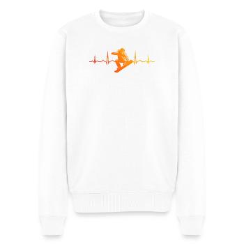Snowboard Motiv mit Wiedererkennungswert - Männer Premium Bio Pullover - Weiß - Vorne - Thijin (182cm)