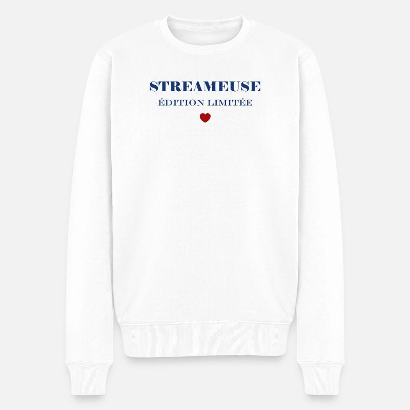 Streameuse  - Pull Premium bio Homme - blanc