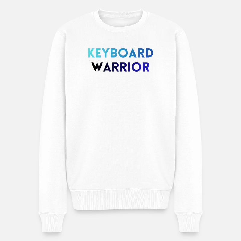 T-shirt Gamer / Programmeur – Keyboard Warrior - Pull Premium bio Homme - blanc