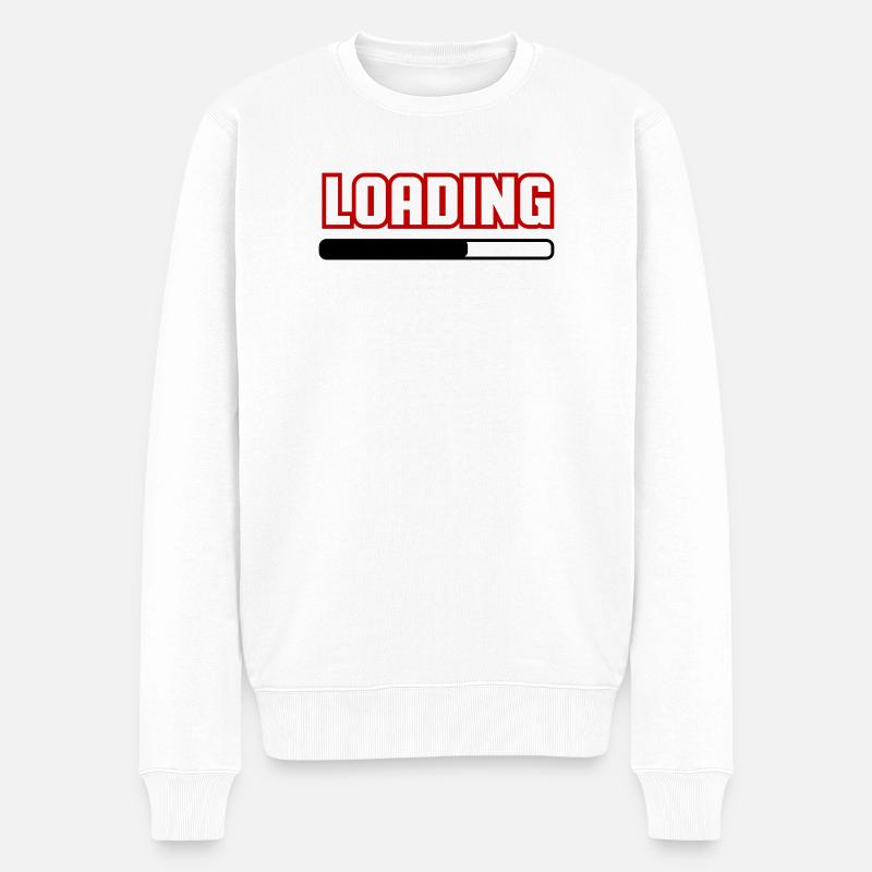 loading - Männer Premium Bio Pullover - Weiß